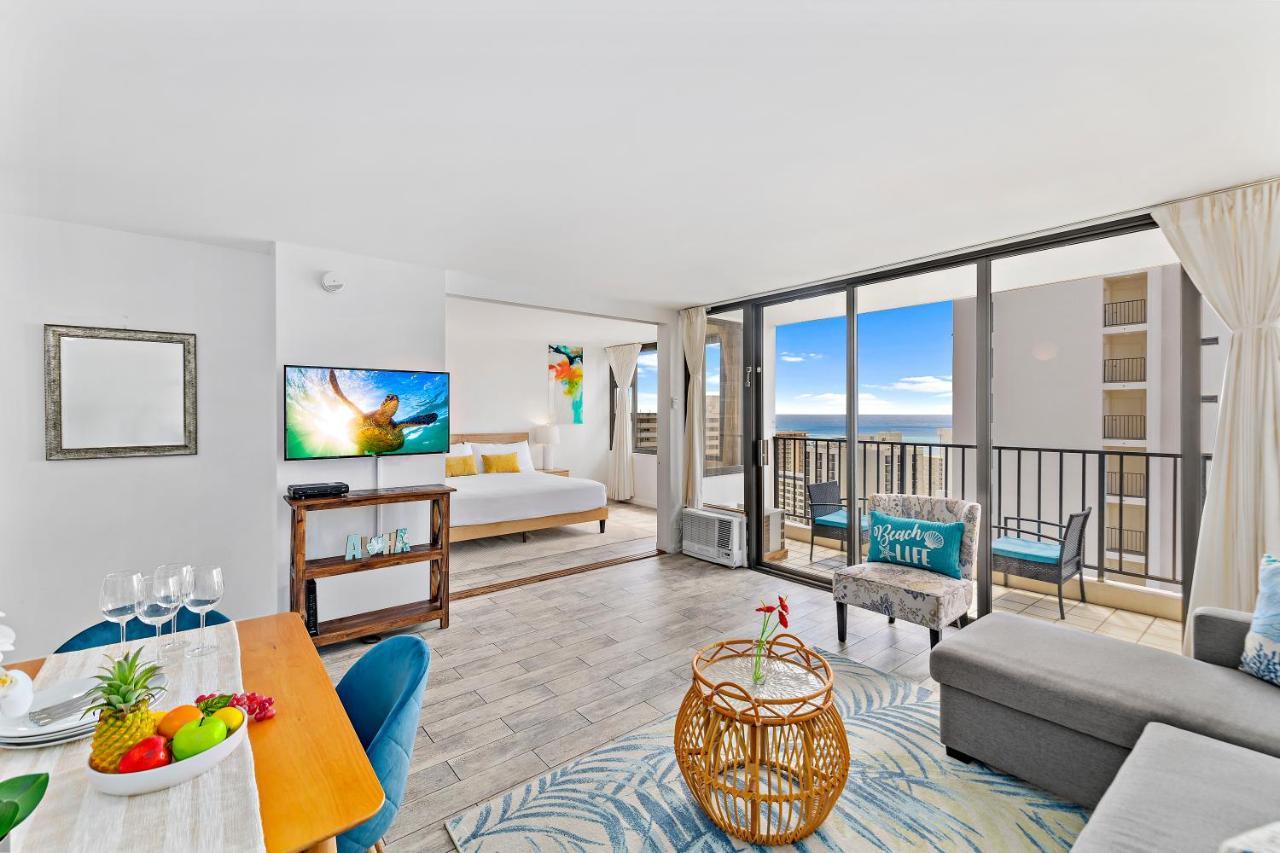1Br With Great Ocean Views, 1 Block To Waikiki Beach Хонолулу Екстериор снимка
