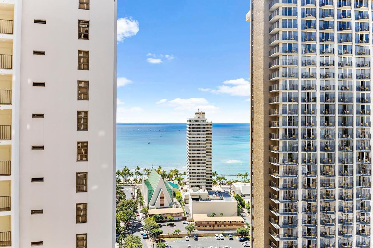 1Br With Great Ocean Views, 1 Block To Waikiki Beach Хонолулу Екстериор снимка