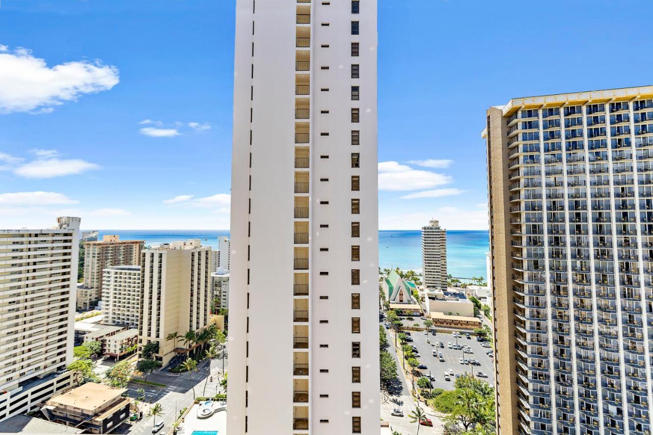 1Br With Great Ocean Views, 1 Block To Waikiki Beach Хонолулу Екстериор снимка